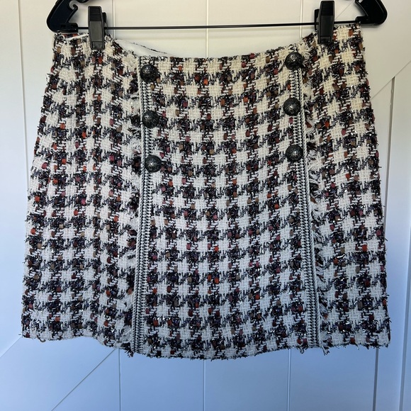 Veronica Beard Brown and White Mini Pencil Skirt - Picture 6 of 6